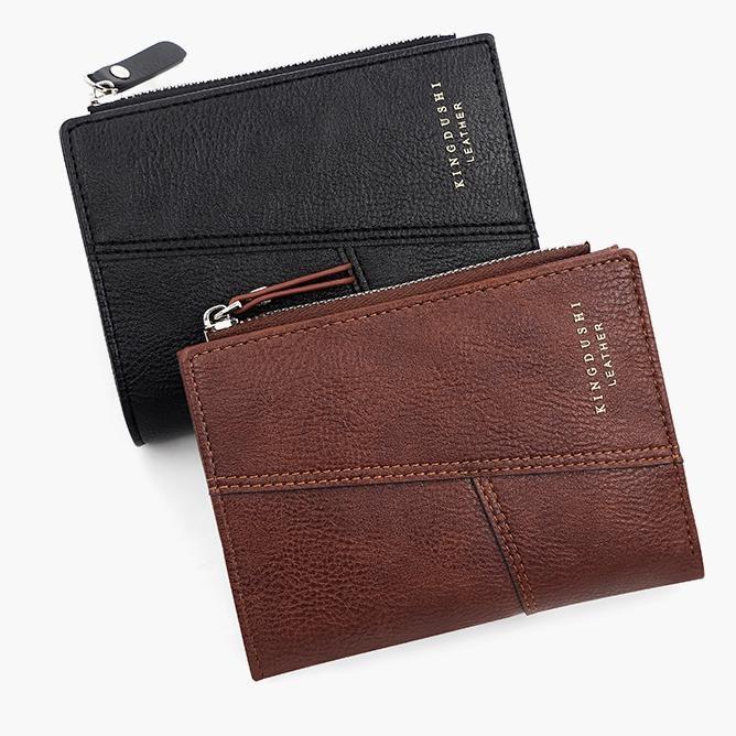 Vintage Männer Leder Luxus Brieftasche Kurze Schlanke Männliche Geldbörsen Geld Clip Kreditkarte Dollar Brieftasche Herren Karte Geldbörse