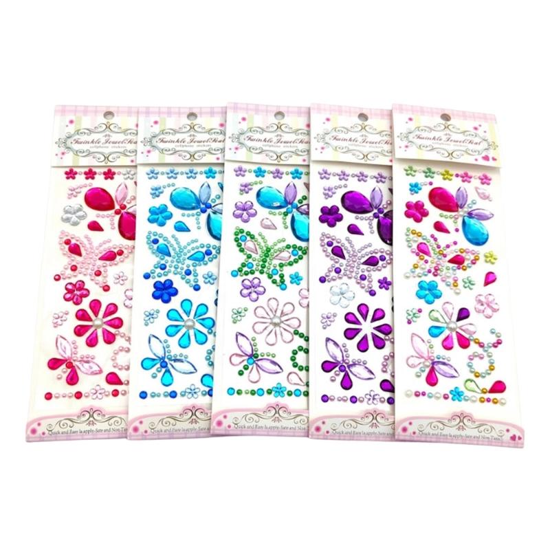 

Valentines Gem Sticker Rhinestones for Crafts,Sparkles Heart Star Butterfly Small Sticker Glitters Jewels Sticker