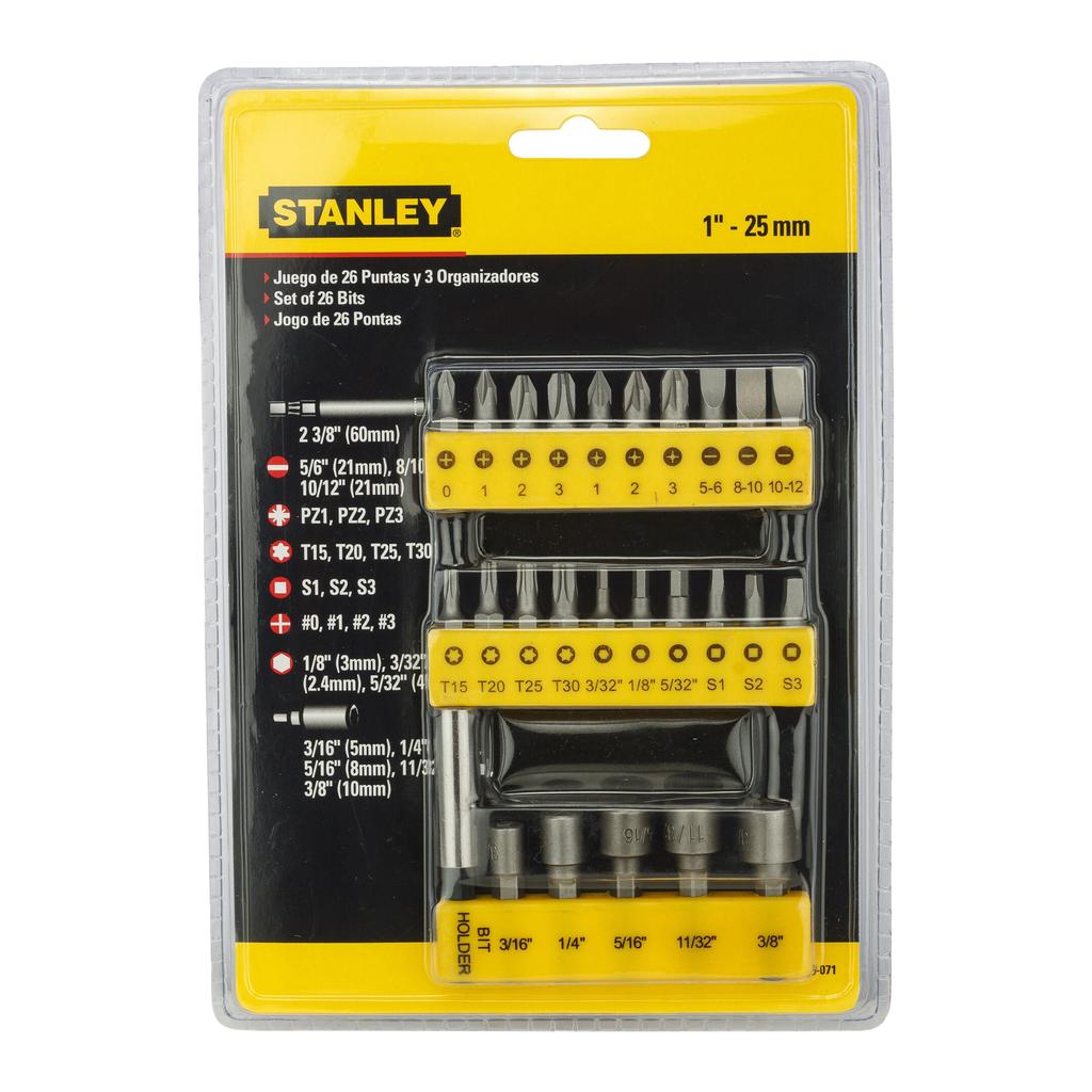 Stanley Chrome Hex Screwdriver Bit (Pack of 25)