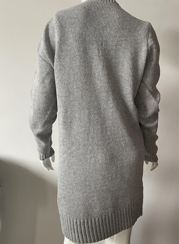 2023 European V-neck Zip Knit Dress - Slimming Sweater