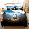 Glowing Magic Fantasy Portal Interdimensional Gate HD Print Bedding Set Duvet Cover + 2 Pillowcases Polyester Game Room Decor