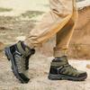 39-49 Winter Outdoor Waterproof  Men's Snow Boots Mid-top Thick Bottom Plush Non-slip Wear-resistant Winter Large Size Snow Boots Winter Boots for Men