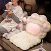 40x90cm Cute Cat Paw Cushion Single Casual Office Chair 2-In-1 Seat Cushion Home Sofa Soft Cushion Bay Window Tatami Futon Mat