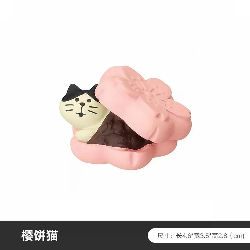 Zakka Japan Teehaus Katze Japan Dekoration Figuren Harz Handwerk Sammlerstück Heimdekoration Schreibtischzubehör Szenendekoration Geschenke