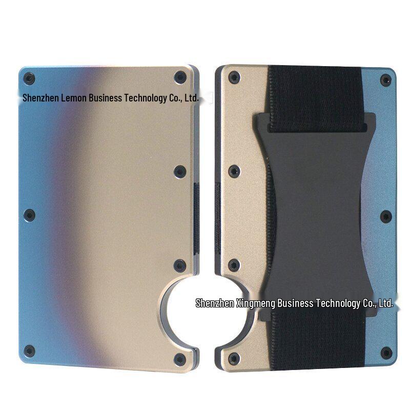 Hot Selling RFID Anti-theft Carbon Fiber Metal Card Holder Wallet with Money Clip