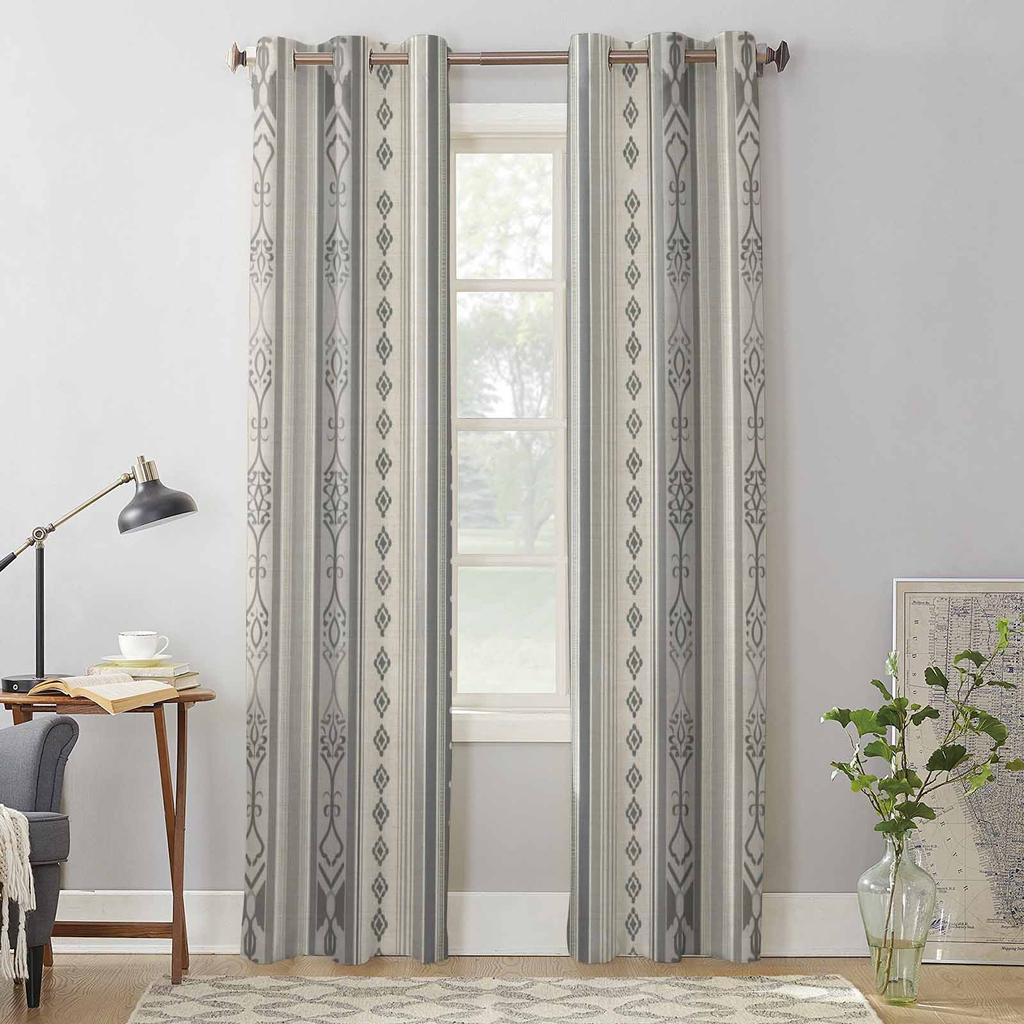 Boho Stripes Texture Window Curtains for Living Room Luxury Bedroom Curtain Kitchen Blinds Drapes Curtains