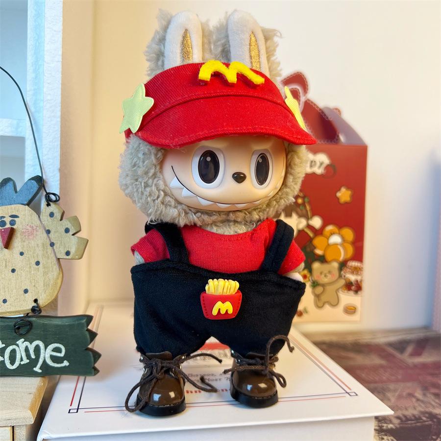 

17см Одежда для куклы Лабубу Модный наряд для плюшевых игрушек 17cm brush cloth