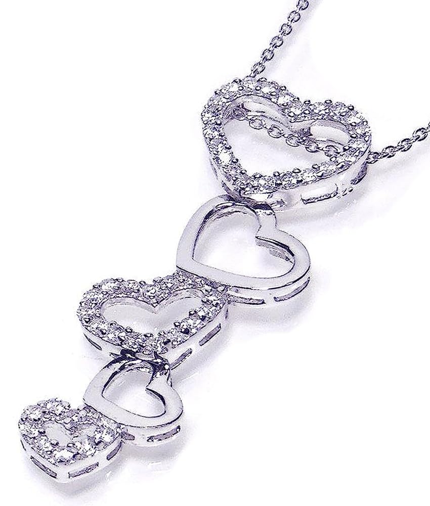 [Your and My Jewelry Box] Silver Heart 5-Strand Charm 20004 [Gift Wrapped]