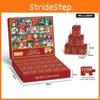 Weihnachts-Puzzle Adventskalender 24-teiliges Papier-Set Kreatives Geschenk für Familie und Kinder