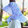 Floral Print Tea Picking Cap Quick Drying Headscarf Hat Sun Hat  for Women Spring and Summer