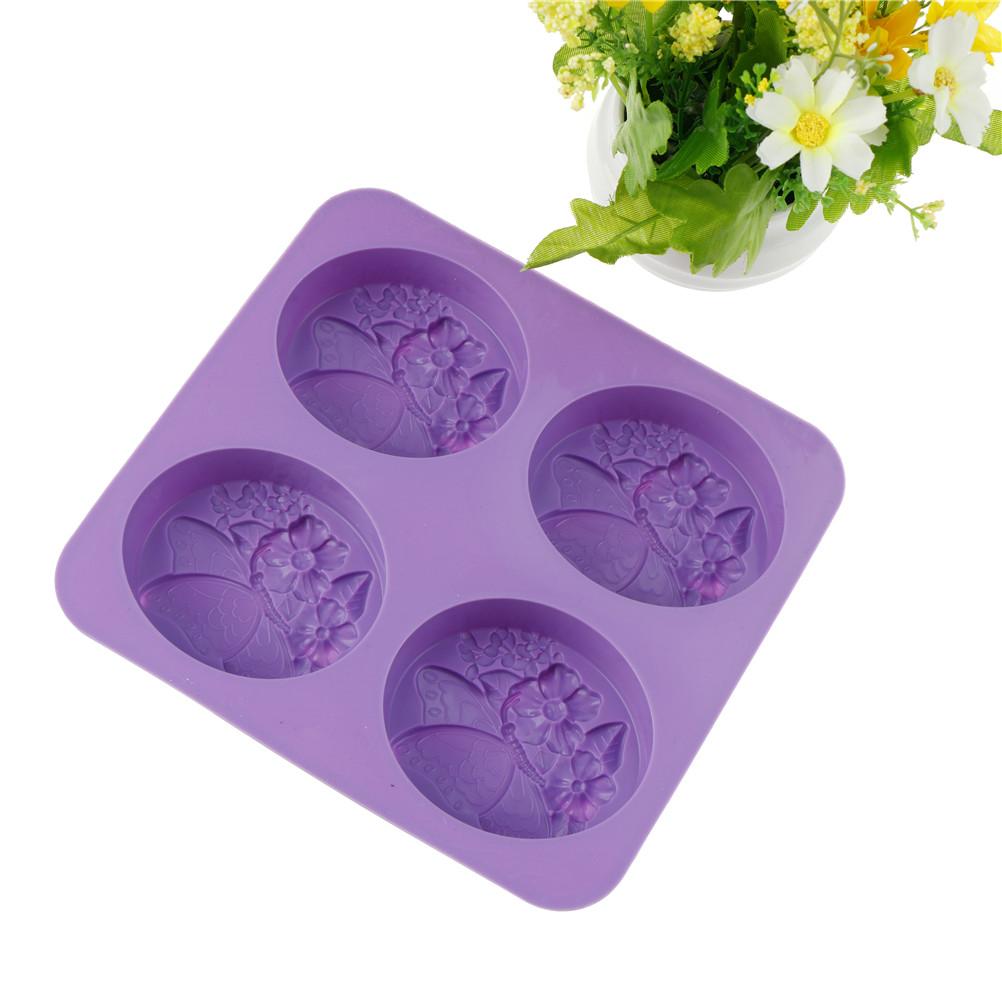 2025 Love Four Soap Mold Butterfly Cute Flower DIY Handmade Soap Silicone Mold