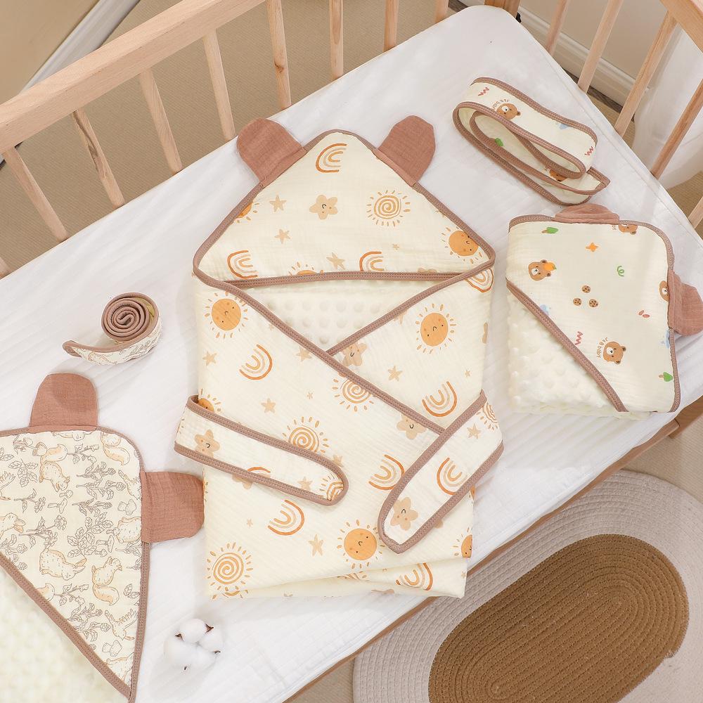 Newborn Lightweight Baby Blanket: Anti-Startle Bean Velvet Quilt for Spring & Autumn