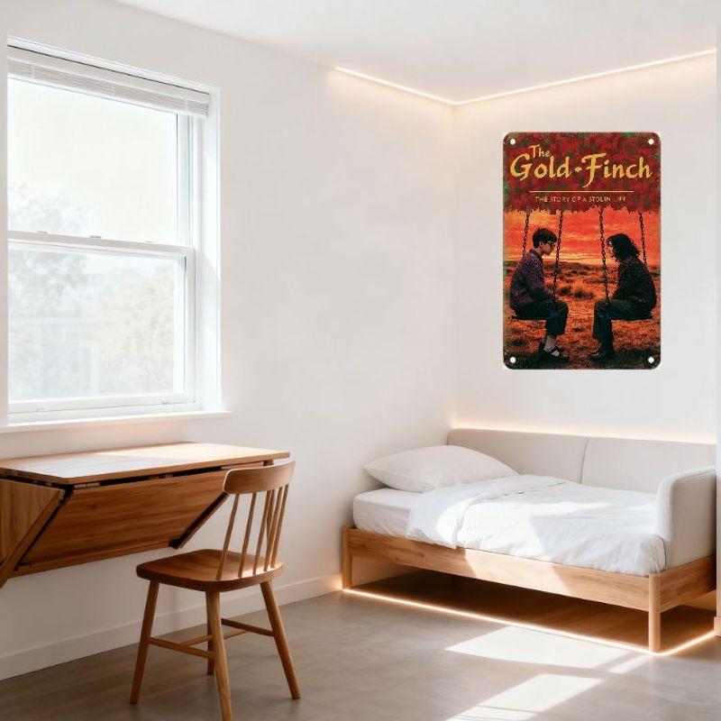 The Gold-Finch: The Story of a Stolin Life Movie Poster Metal Tin Sign Vintage Wall Decor for Home Bar Club Man Cave Aesthetic G