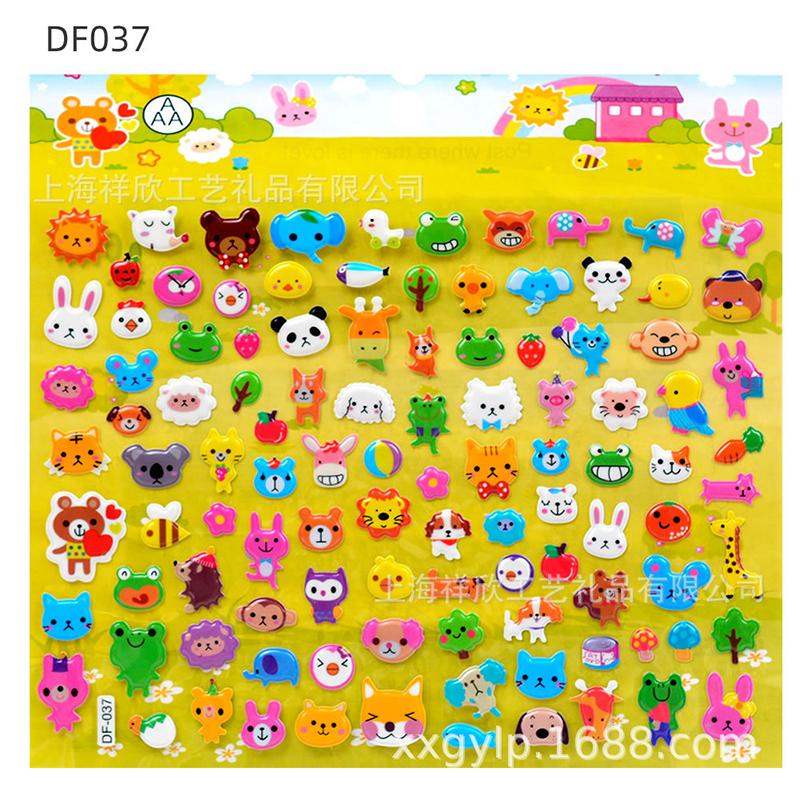 3D Bubble Sticker Car Truck Plane Traffic Waterproof Cartoon Anime Stickers For Girl Boy Kids Funny Educational Toys