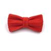 Pumpkin Red Corduroy Cat Bow Tie Collar with Engraving