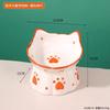 Cute Ceramic Cat Bowl,Tall Neck Protection,Anti-knock,Leak-proof Oblique Mouth,Anti-black Chin Cat Dog Food Basin,Pet Supplies