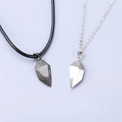 Fashion Jewelry Creative Matching Couple Necklace Heart Pendant Valentine's Day 1 Pair Gift Necklace For Lovers