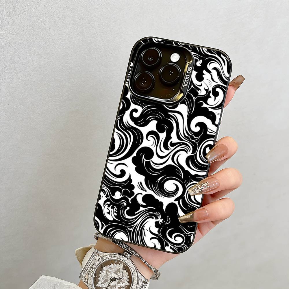 Geometric figures Phone Case For iPhone 17,16,15,14,13,12,11 Plus,Pro Max,XS,Colorful Silver Phone case Funda Cover