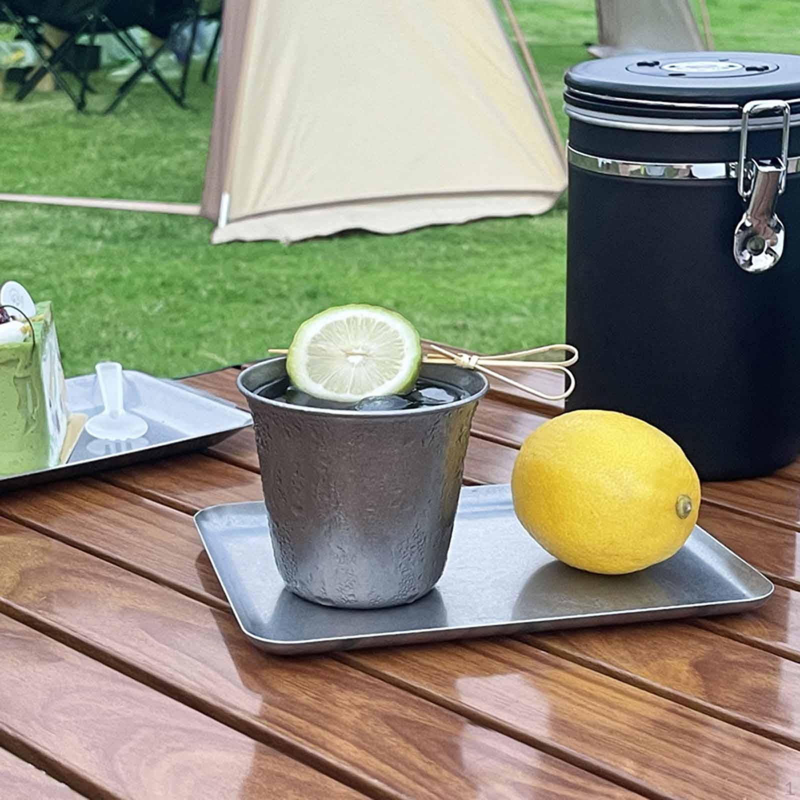 

Stainless Steel Cup Metal Portable Leakproof Picnic Home Party Shatterproof Coffee Mug Insulated