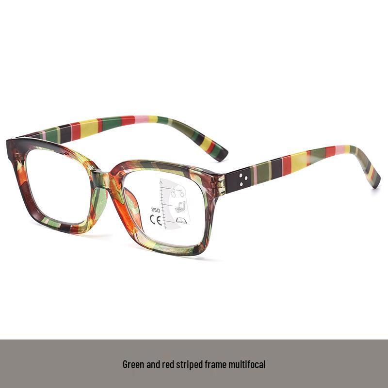 Unisex Multifocal Photochromic Blue Light Blocking Reading Glasses with Dual-Use for Distance and Reading, Ideal for Seniors
