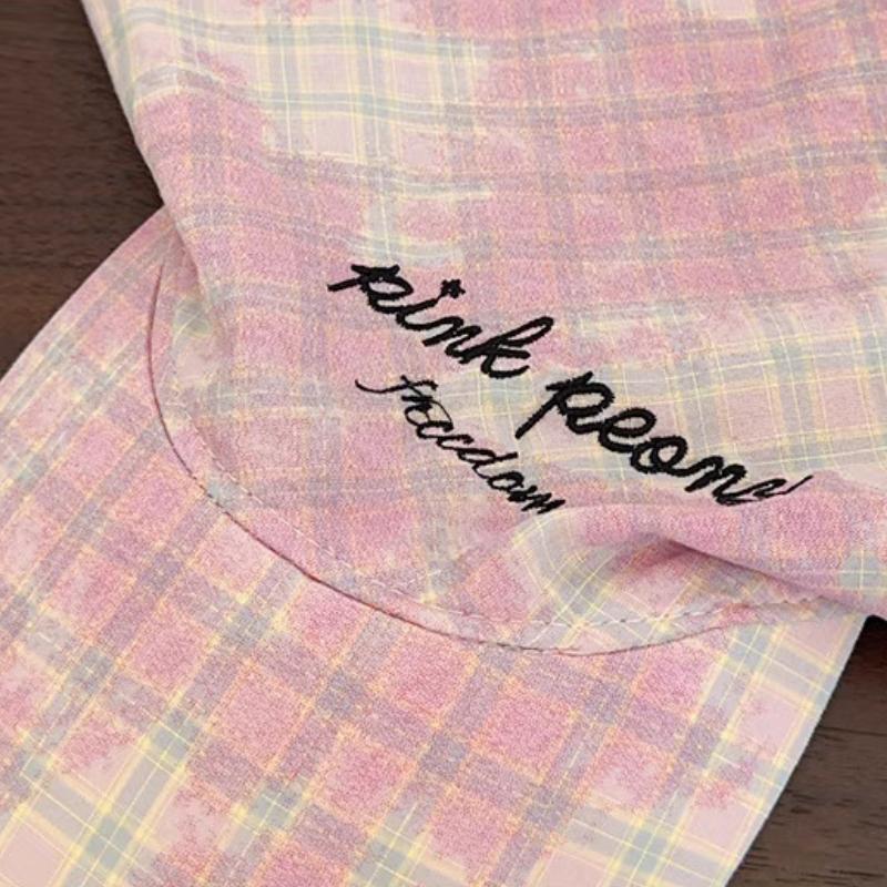 Retro styl, Šátek barvený inkoustem, Kšiltovka, Pánská a dámská, Letní ochrana před sluncem, Streetový styl, Kostkovaný pásek, Klobouk s čelenkou