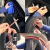 SUNNY Wheel Rim Protector 8M Easy Adhesive Tape PVC Material Wheel Protection Anti-Scratch Rim Guard Motorcycle Wheel (Red)