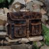 Handmade Leather Messenger Bag Full Grain Buffalo Leather Office Briefcase Bag for Men and Women Leather Laptop Bag Satchel Shoulder Bag