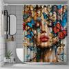 Artistic Butterfly Face Shower Curtain: Embrace the Bold Design, Soft Fabric, and Creative Vibes for Your Unique Bathroom