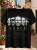 Vasco Residency Show Roma 2027 Stadio Olimpico Graphic with Five Monochrome Faces and Minimal Gold Unisex All TShirt