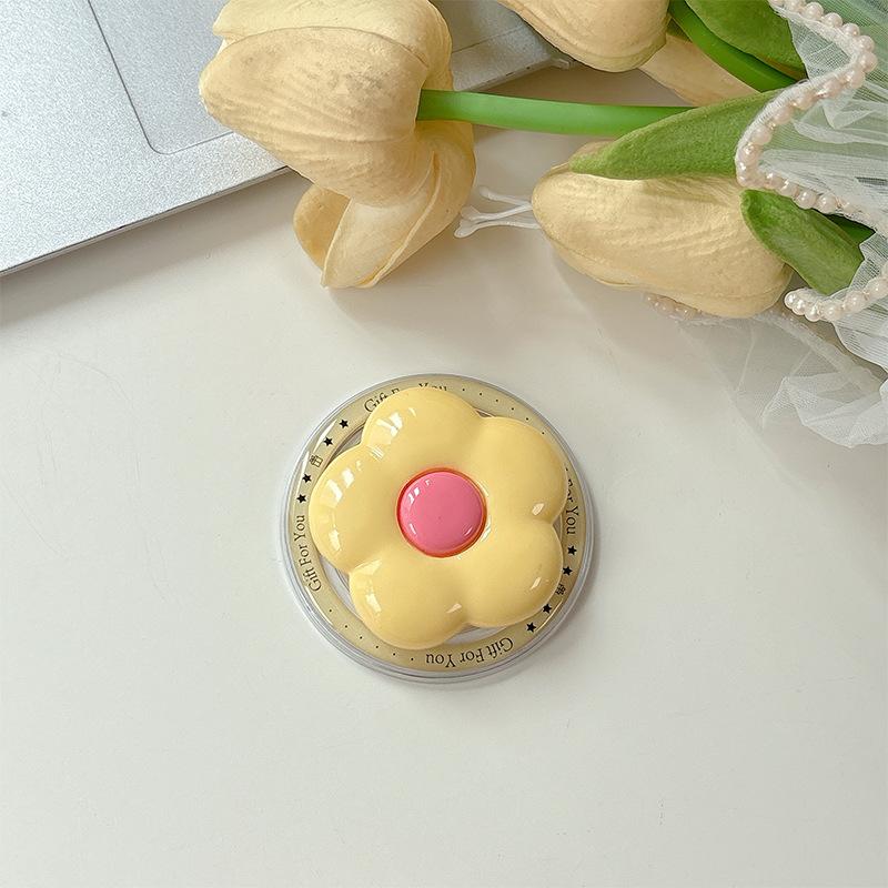 Solid Color Hyunya Wind Flower Mobile Phone Airbag Bracket Magnetic Suction Magsafe Stable Telescopic Desktop Watching Drama Support
