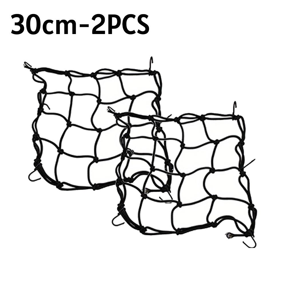 Motorcycle Luggage Net Cover Bungee Helmet Holder 11/11cm Adjustable Hooks Tank Mesh Elastic Cargo Net for Bike Scooter Motorcyc