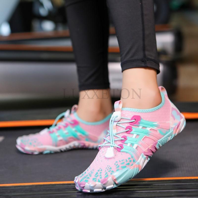fashion Men Women Water shoes Upstream Wading Swimming Barefoot Five Fingers Aqua Shoes Colorful Beach Seaside Light Unisex Sneakers