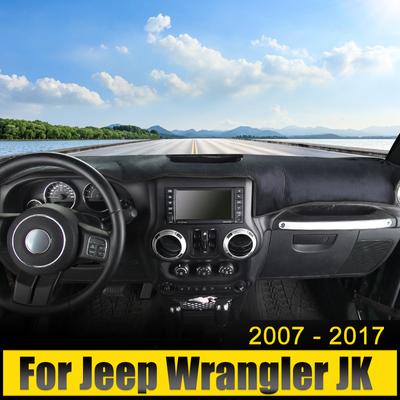 Pokrowiec na deskę rozdzielczą samochodu, unikaj światła, mata anty-UV, dywanik do Jeep Wrangler JK 2007 2008 2009 2010 2011 2012 2013 2014 2015 2016 2017