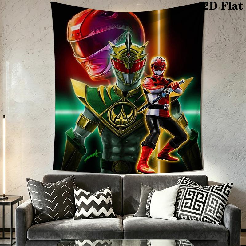 Power Rangers 2D Flat Adventure Tapestry Tapestry Background Cloth Wallmounted Atmospheric Background Cloth Work Of Art Wall Covering Decoration