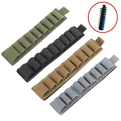 Tactical 6/9 Rounds Ammo Pouch 12/20GA Cartridge Shotgun Buttstock Shell Holder Magic Hook&Loop Rifle Bullet Cartridge Holder