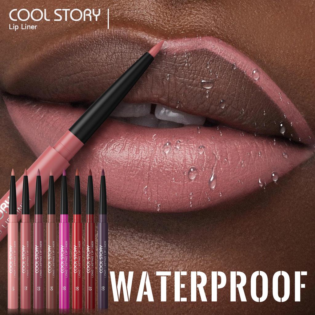 Langanhaltender wasserfester matter Lipliner, feuchtigkeitsspendendes, nicht klebriges Lippen-Make-up, konturiert die Lippen, 8 Farbtöne erhältlich, Lippenstift-Ersatz