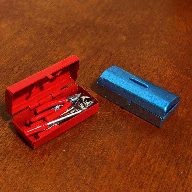 Doll House Toolbox Miniature Tool Kits Set With Hammer Screwdriver Wrench Pliers For Craft Model Project Displaying