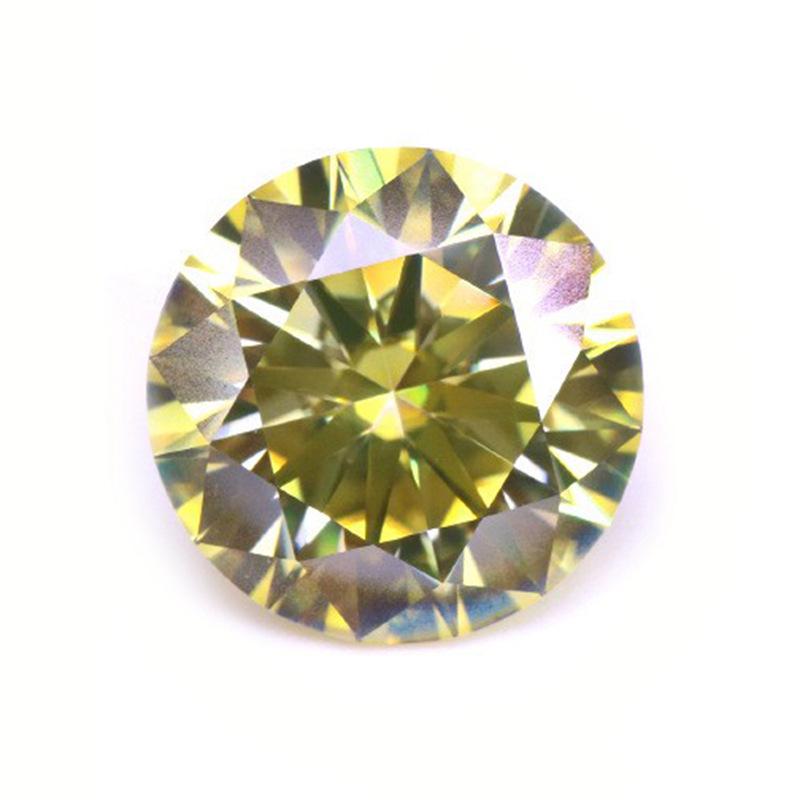 Round Multicolor Moissanite Stones: Red, Yellow, Blue, Green & Paraiba Colors