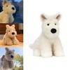 White/brown West Highland Terrier Plush Toy Pillow For Sleeping And Cuddling Great Birthday Gift For Boys And Girls
