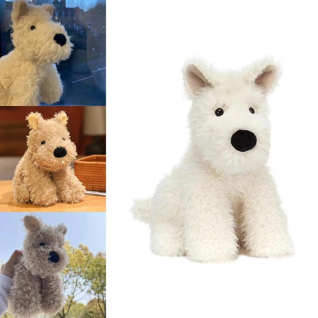 White/brown West Highland Terrier Plush Toy Pillow For Sleeping And Cuddling Great Birthday Gift For Boys And Girls