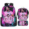 Football Schoolbag Three-Piece Backpack Pencil Bag Satchel Package Primary And Secondary School Students Schoolbag