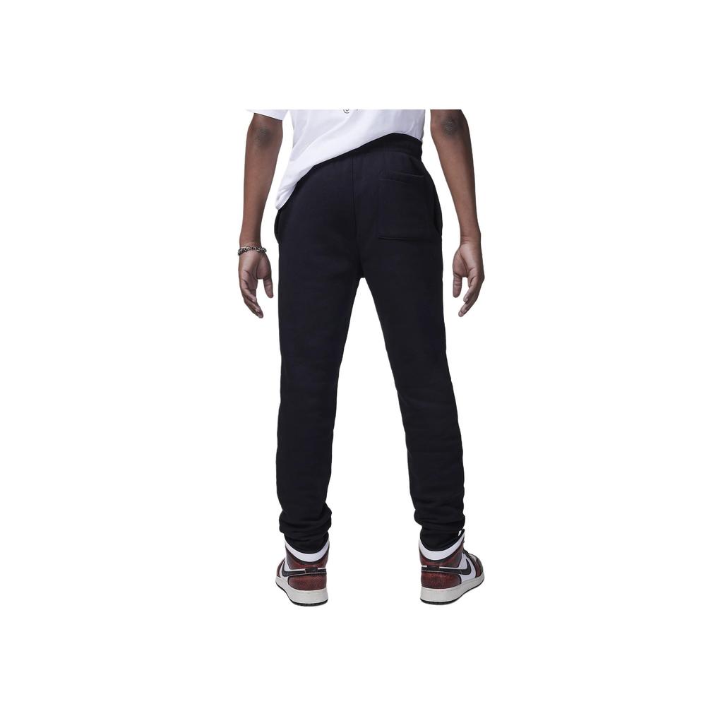Jordan MJ Brooklyn Fleece Essentials Solid Color Comfortable Versatile Casual Pants Kids Bottoms Black HQ7089-010
