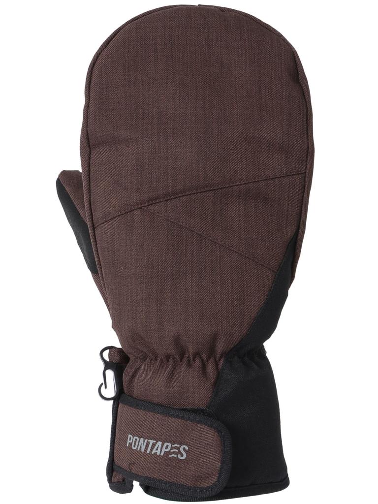 PONTAPES Snowboard Mittens for Men and Made in 10 Colors 4 Sizes Dark XL Snow Mittens Women, Japan, Available, Available, PG-055M Brown, Size, Gloves,