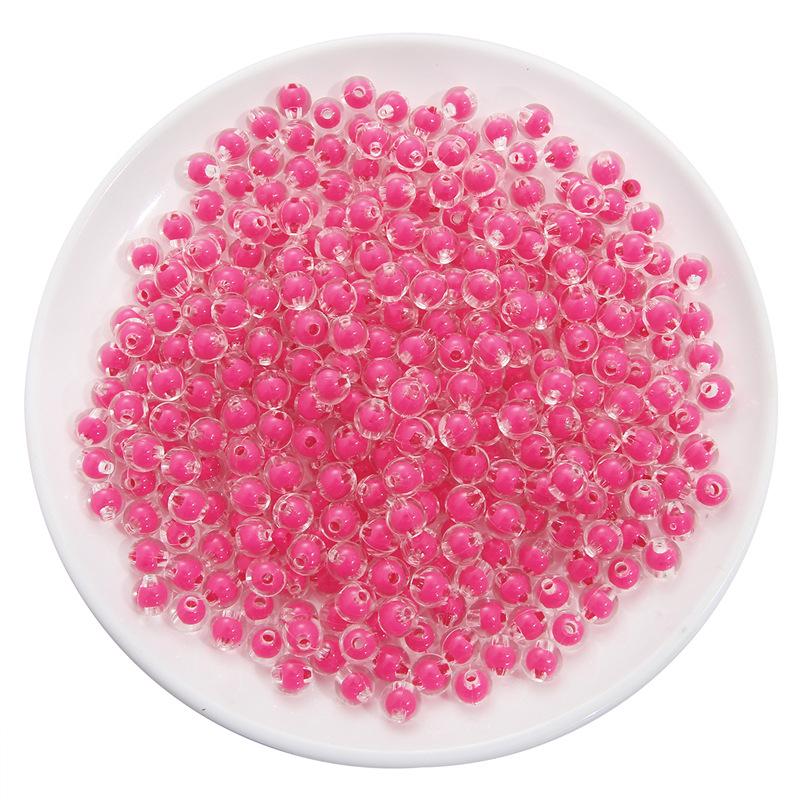 Frosted Acrylic Round Beads for DIY Jewelry and Beading Accessories