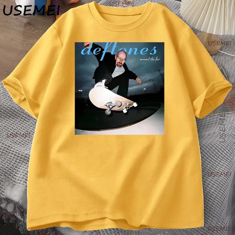 Walter White Breaking Bad Skateboarding T Shirt Unisex Funny Cotton Short Sleeve Deftones Tshirts Unisex Clothing Streetwear Clothes