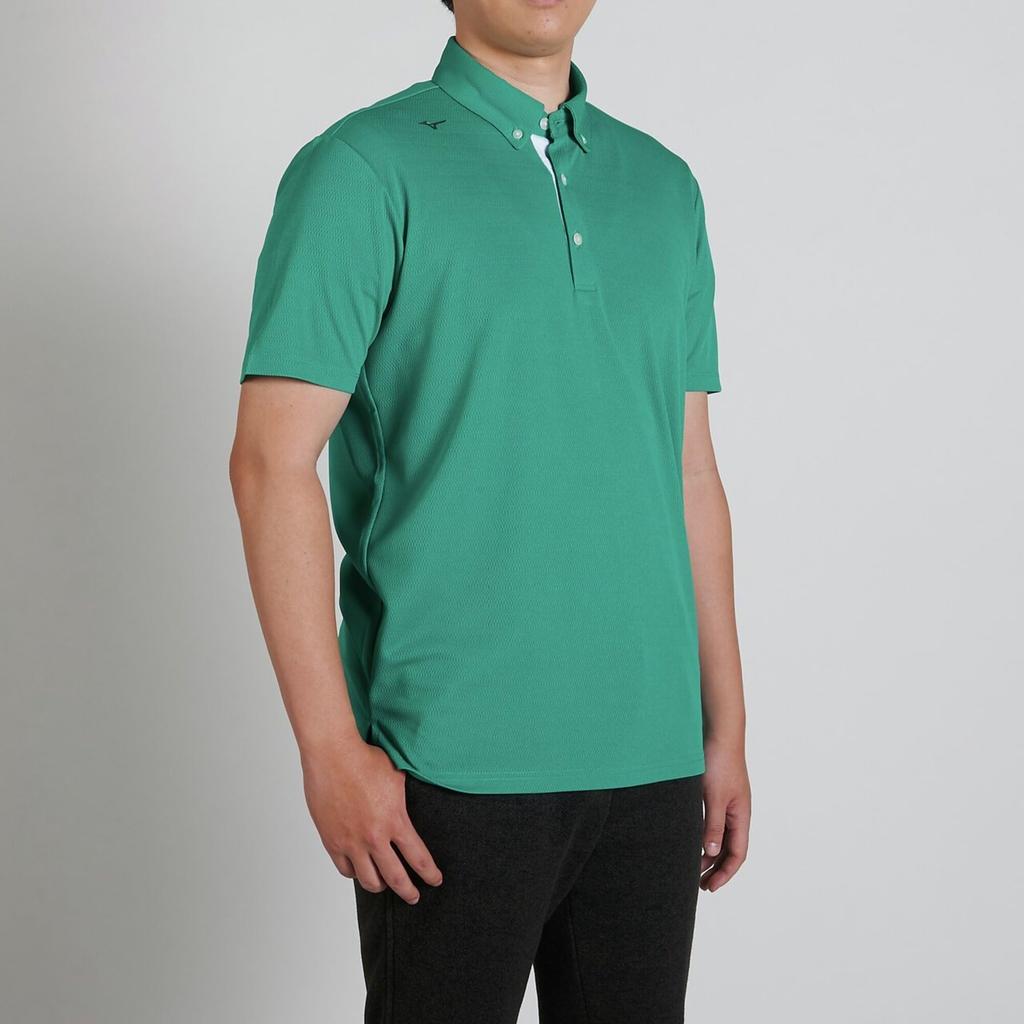 Golf Short Sweat Quick Daily Odor Stain Pure Hyper E2JAB090 Golf Green [Mizuno] Wear, Sleeve, Absorbent, Drying, Sports, Golf, Use, Antibacterial,