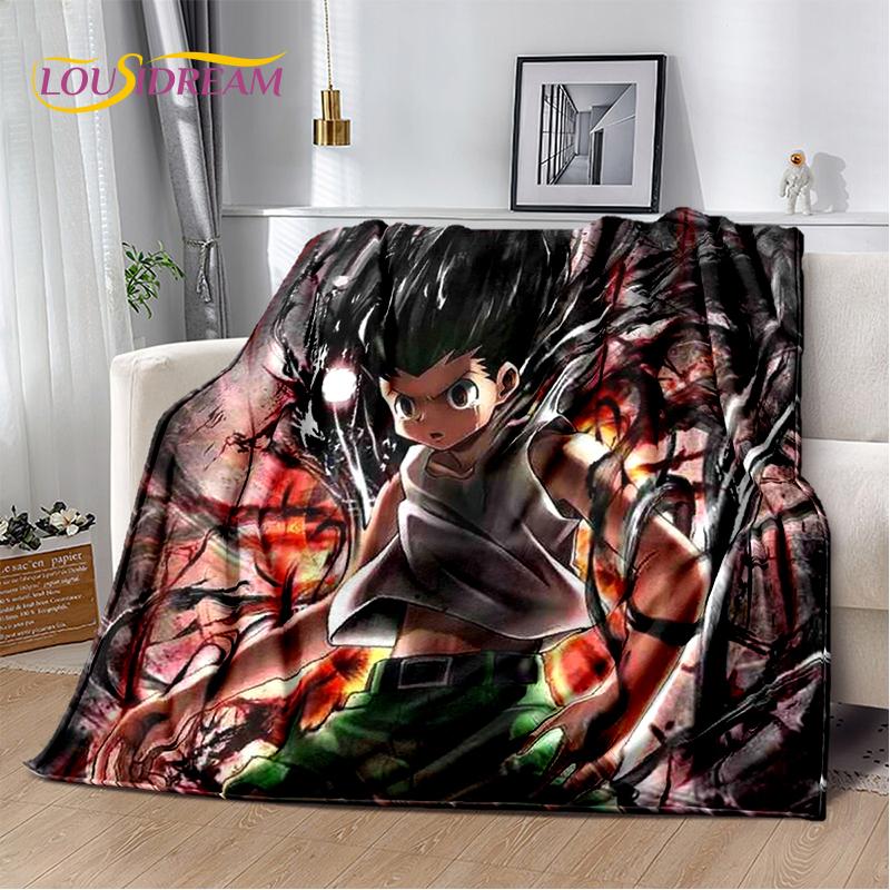 HxH Anime Hunter×Hunter Cartoon Soft Flannel Blanket for Beds Bedroom Sofa Picnic,Throw Blanket for Cover Outdoor Leisure Nap