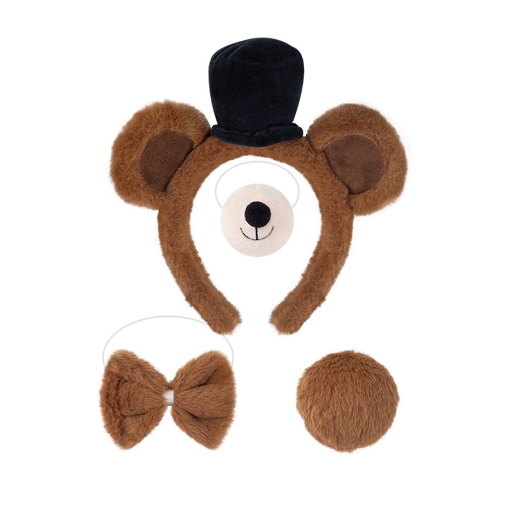 Bear Costume Props Bear Ears Headband Bear Cosplay Hairband Costume  for Kids and Adults