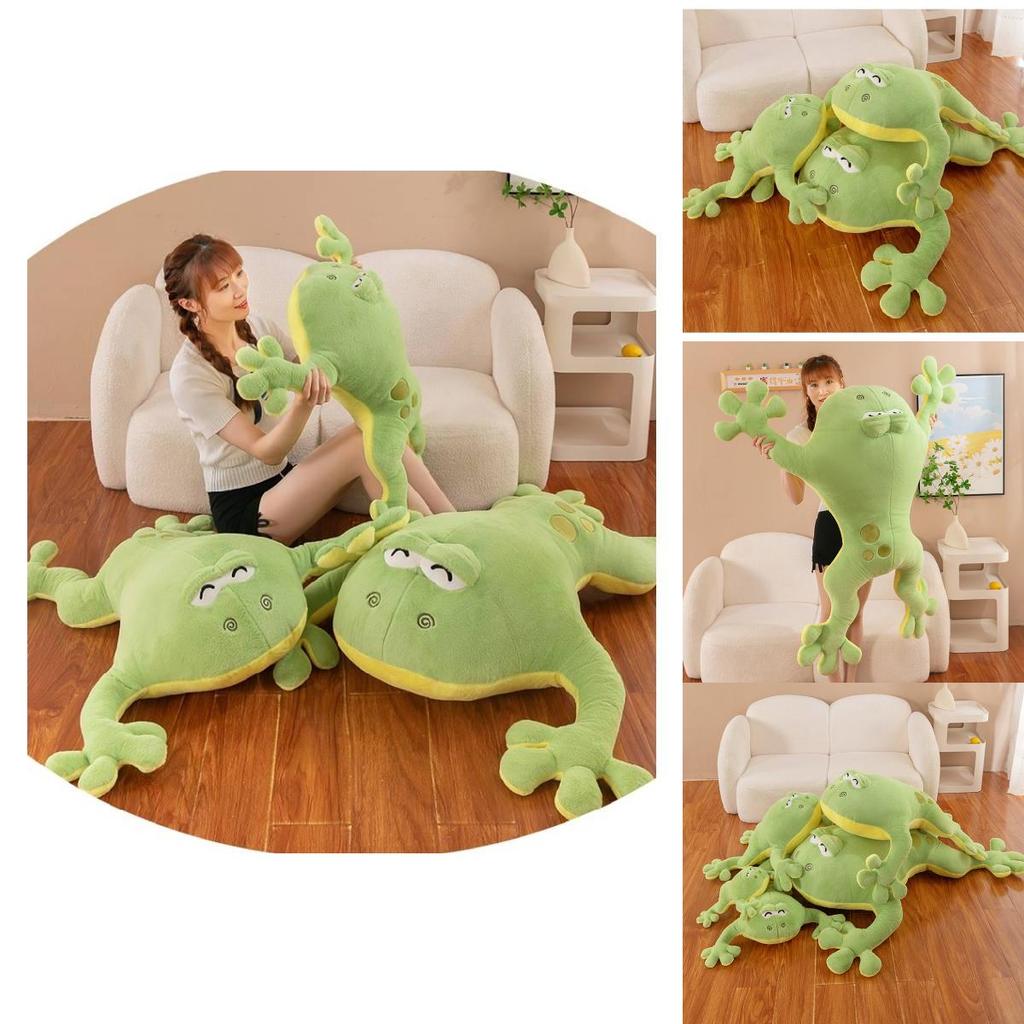 Adorable Plush Frog Stuffed Toy For Kids Green Cuddle Buddy Perfect For Sleepovers