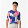 Mens Cycling Jersey Short Sleeve Breathable Quick-Dry Road Bike Shirt With Contrast Color Design